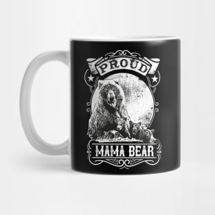 Proud Mama Bear Vintage Mother Mom Illustration Mug